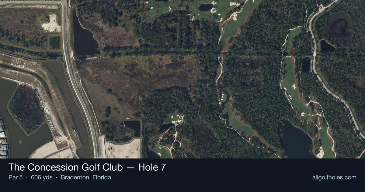 Hole 7 aerial at The Concession Golf Club