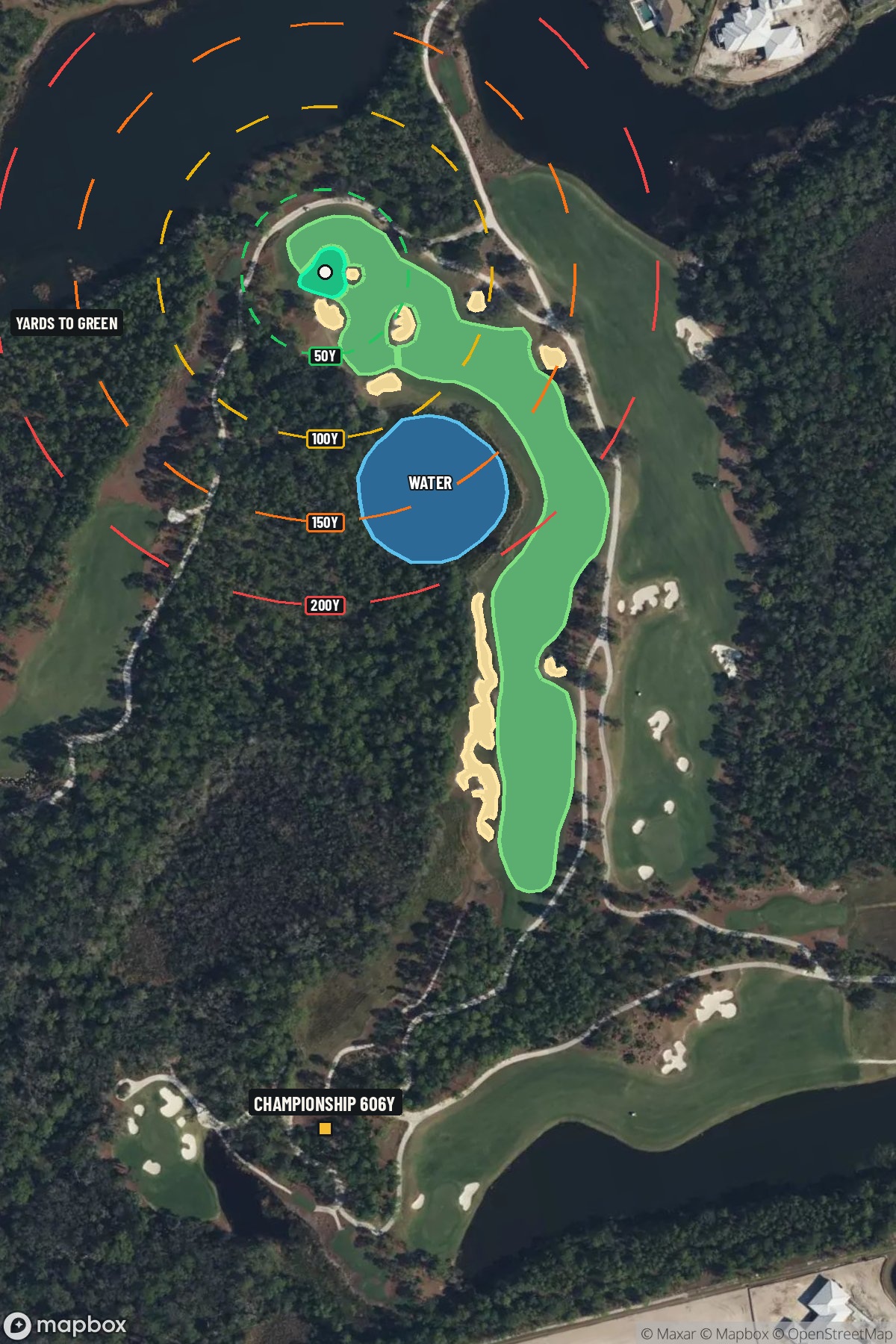 Hole 7 aerial at The Concession Golf Club