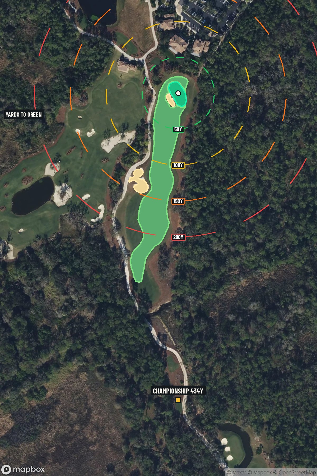 Hole 9 aerial at The Concession Golf Club