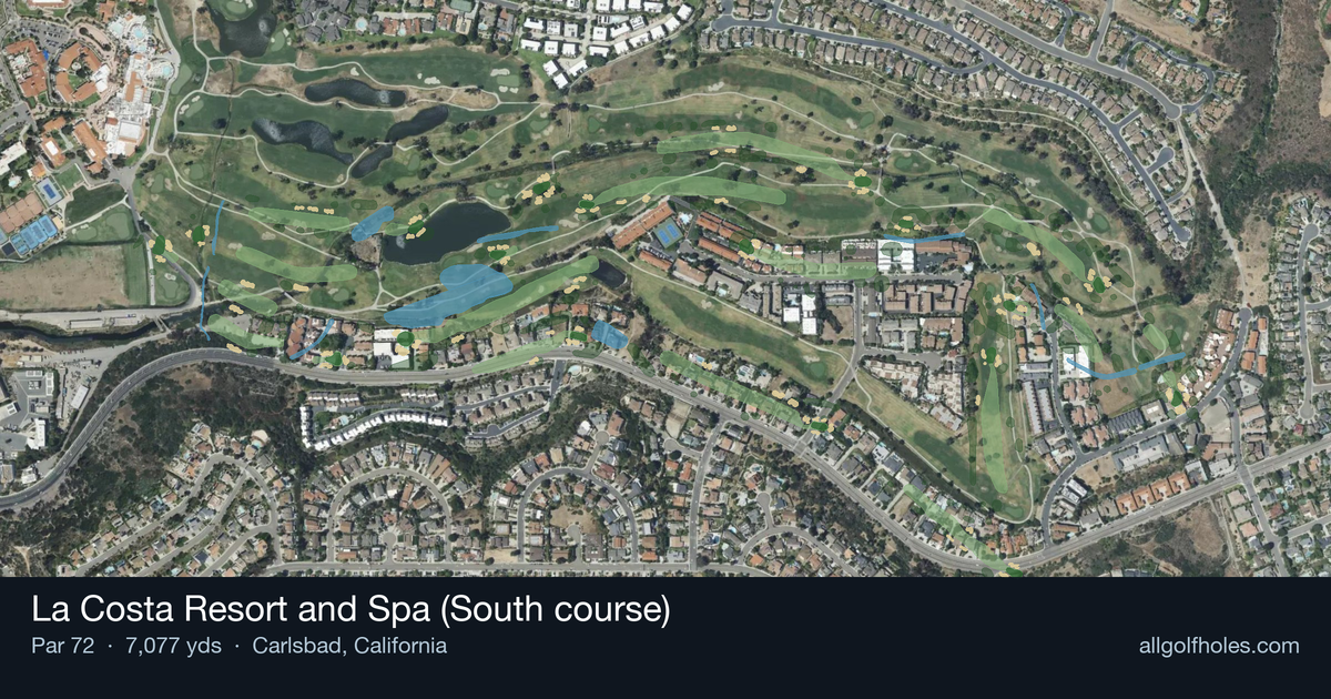 La Costa Resort and Spa (South course) aerial view