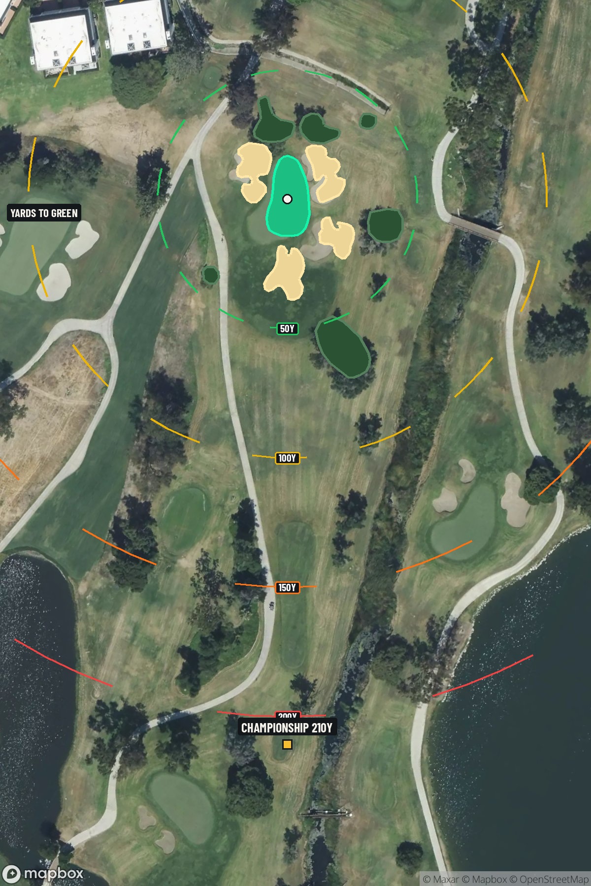 Hole 11 aerial at La Costa Resort and Spa (South course)