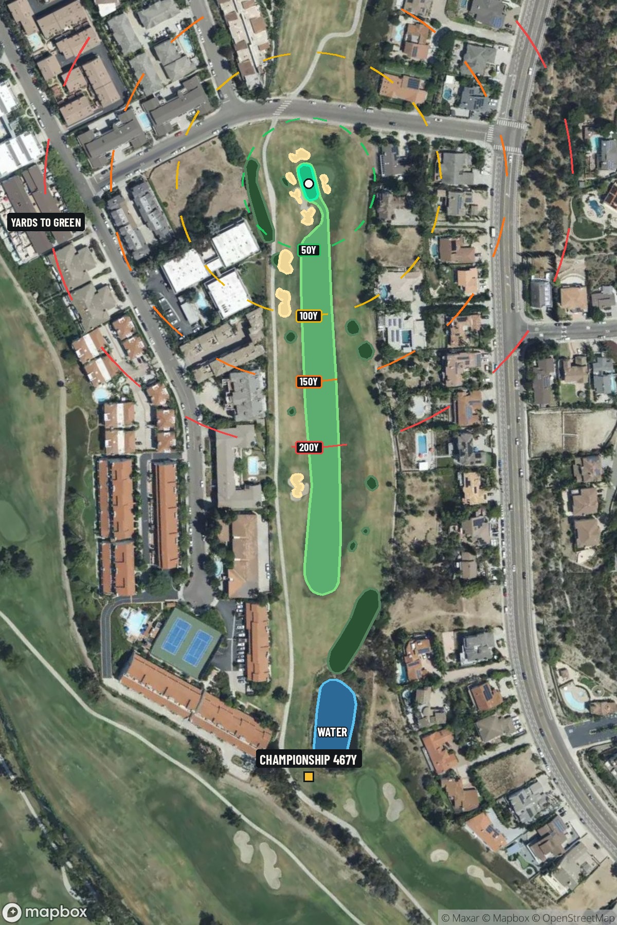 Hole 3 aerial at La Costa Resort and Spa (South course)