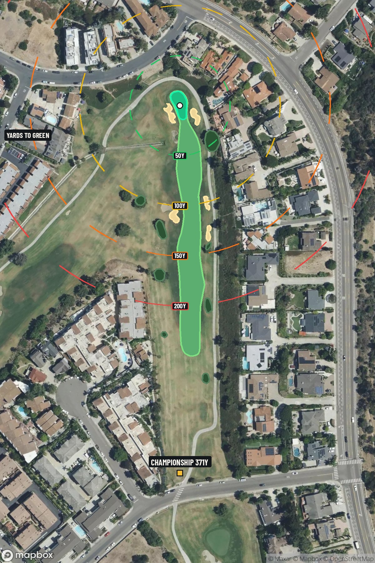 Hole 4 aerial at La Costa Resort and Spa (South course)