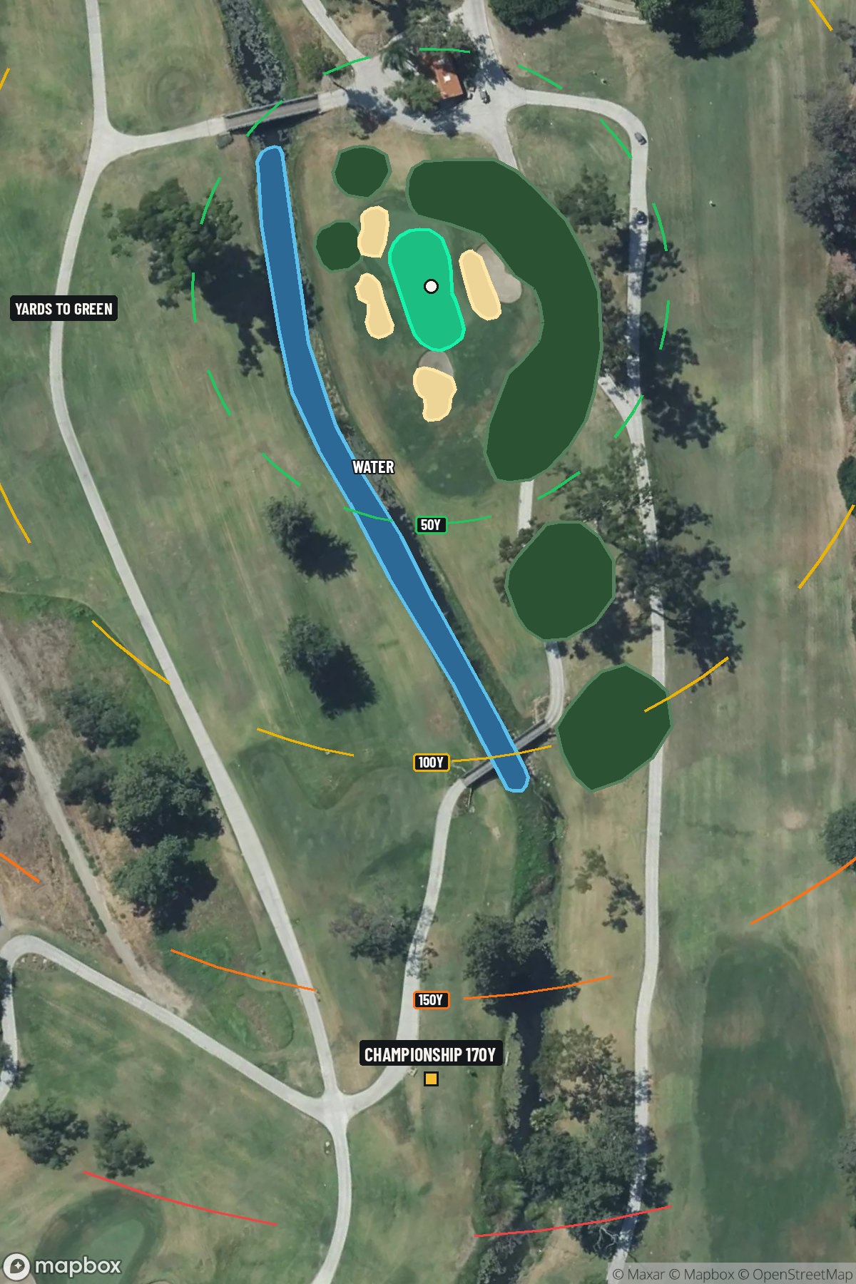 Hole 6 aerial at La Costa Resort and Spa (South course)