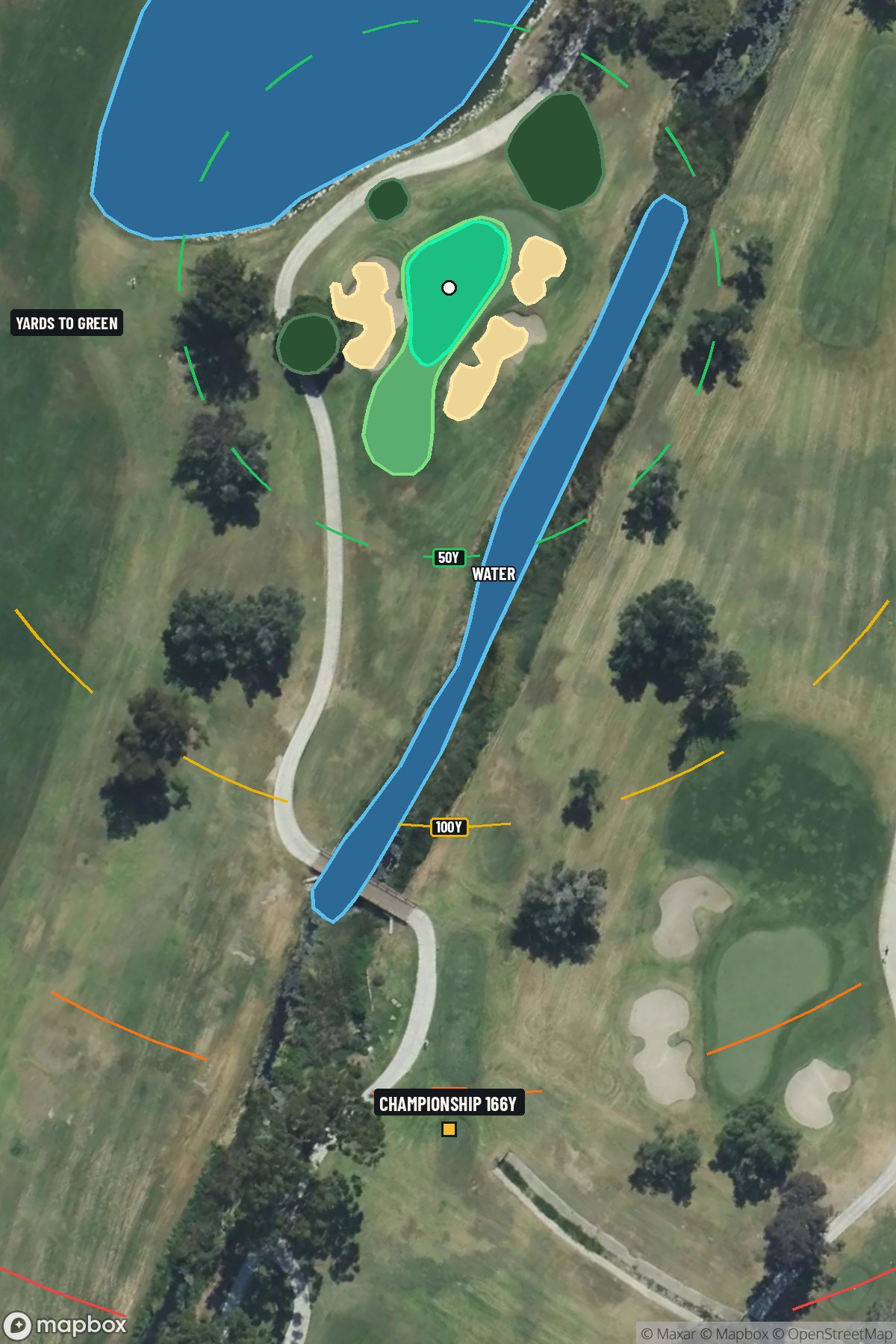 Hole 8 aerial at La Costa Resort and Spa (South course)