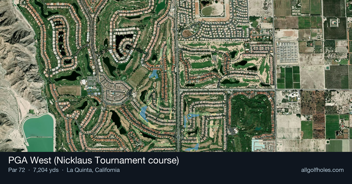 PGA West (Nicklaus Tournament course) aerial view