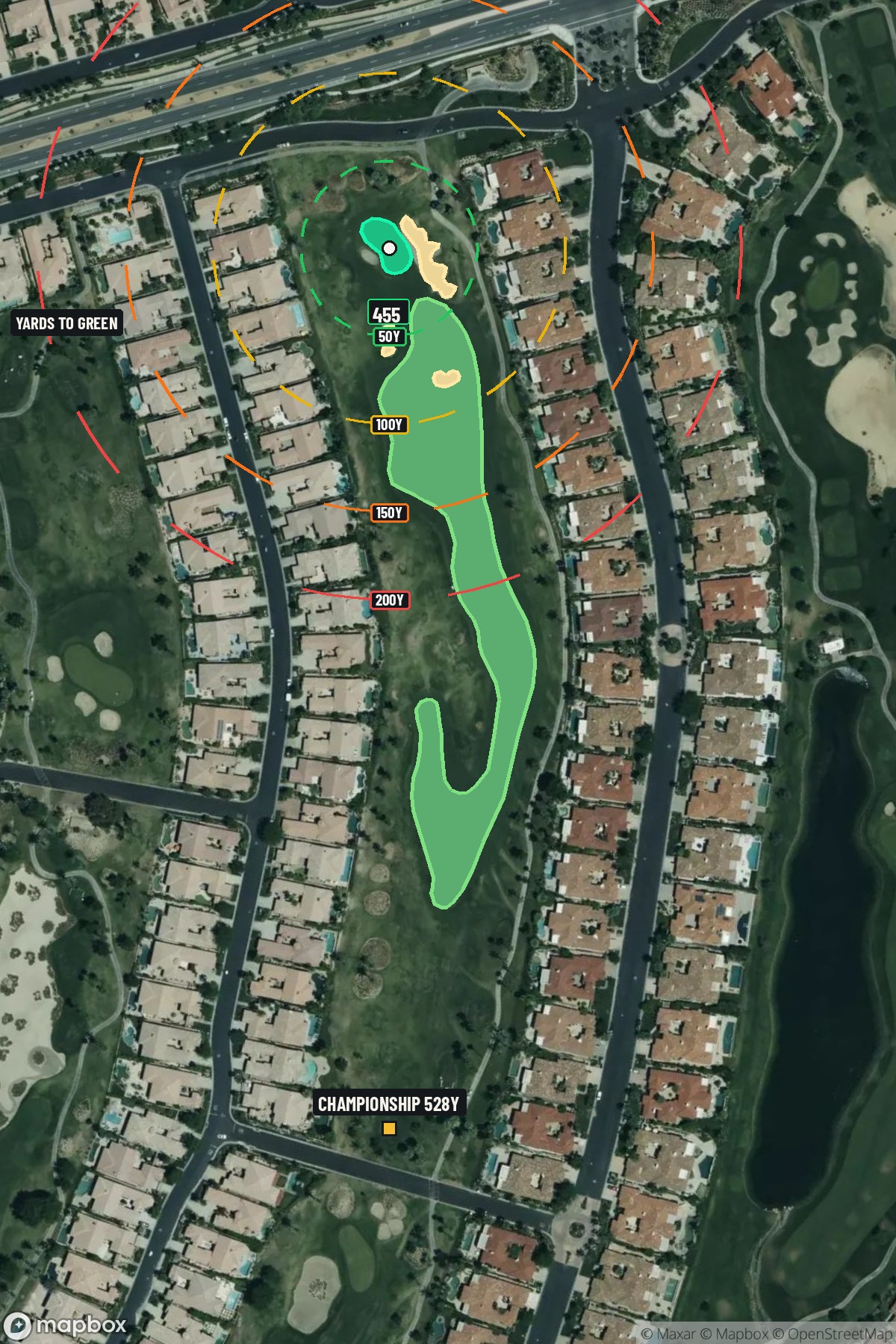 Hole 11 aerial at PGA West (Nicklaus Tournament course)