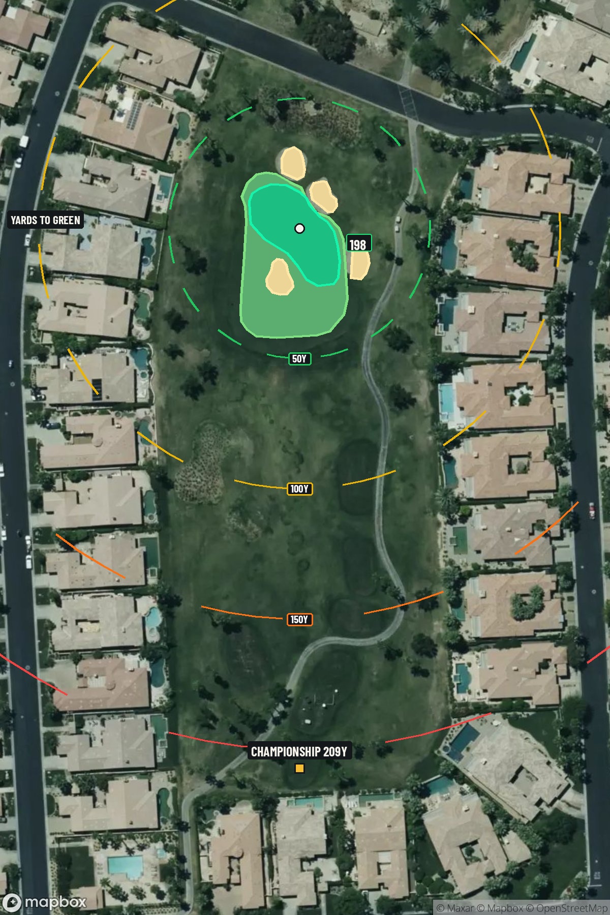 Hole 17 aerial at PGA West (Nicklaus Tournament course)
