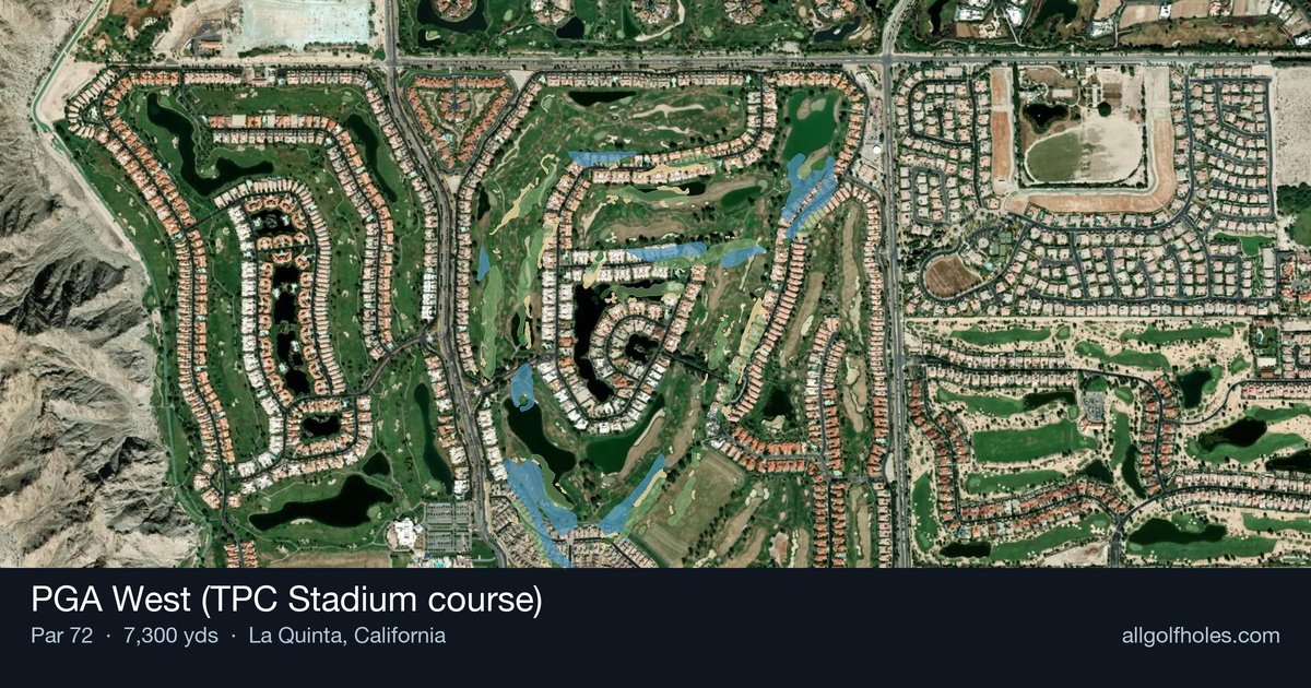 PGA West (TPC Stadium course) aerial view