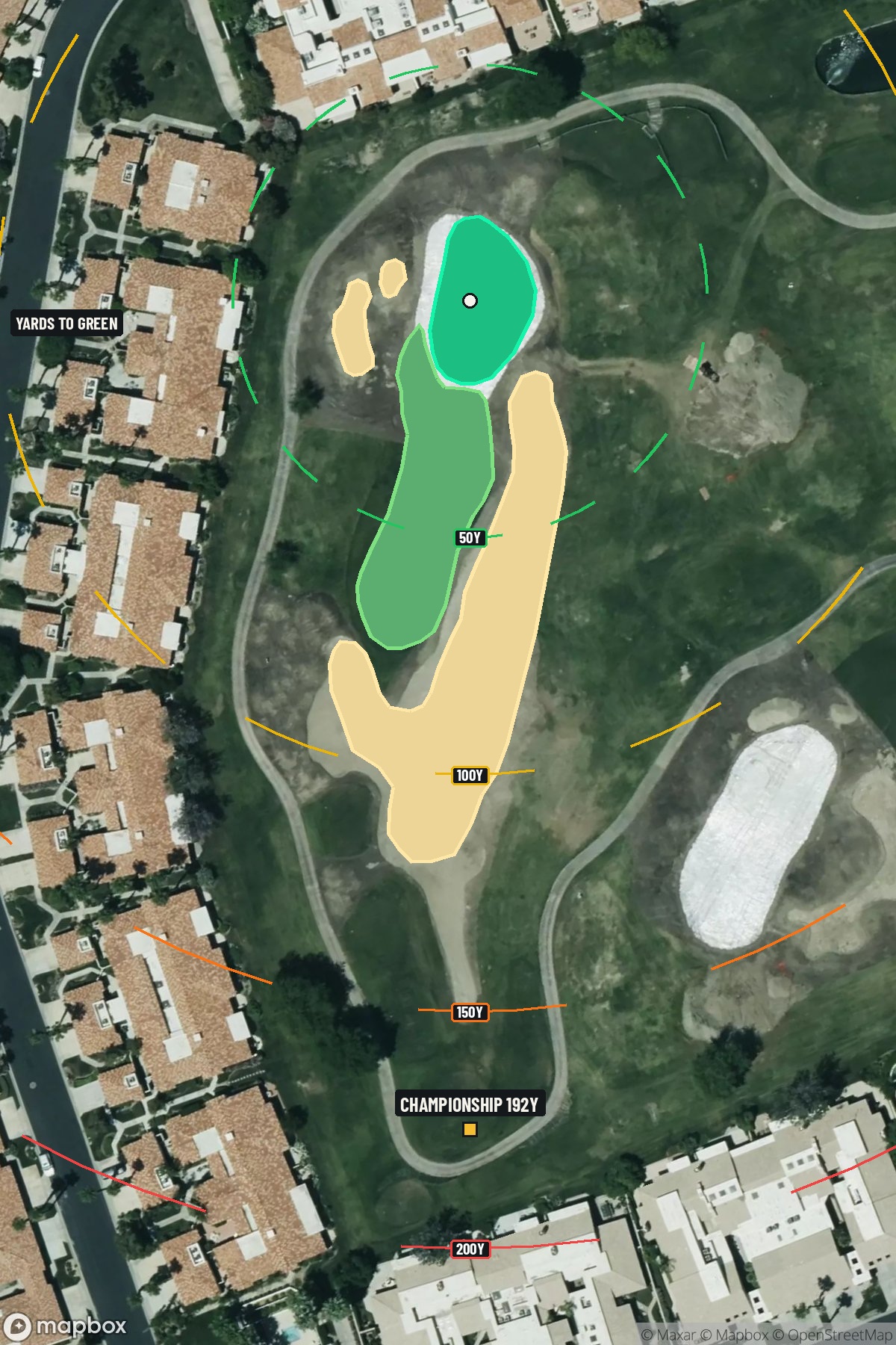 Hole 4 aerial at PGA West (TPC Stadium course)
