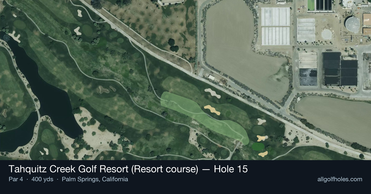 Hole 15 aerial at Tahquitz Creek Golf Resort (Resort course)