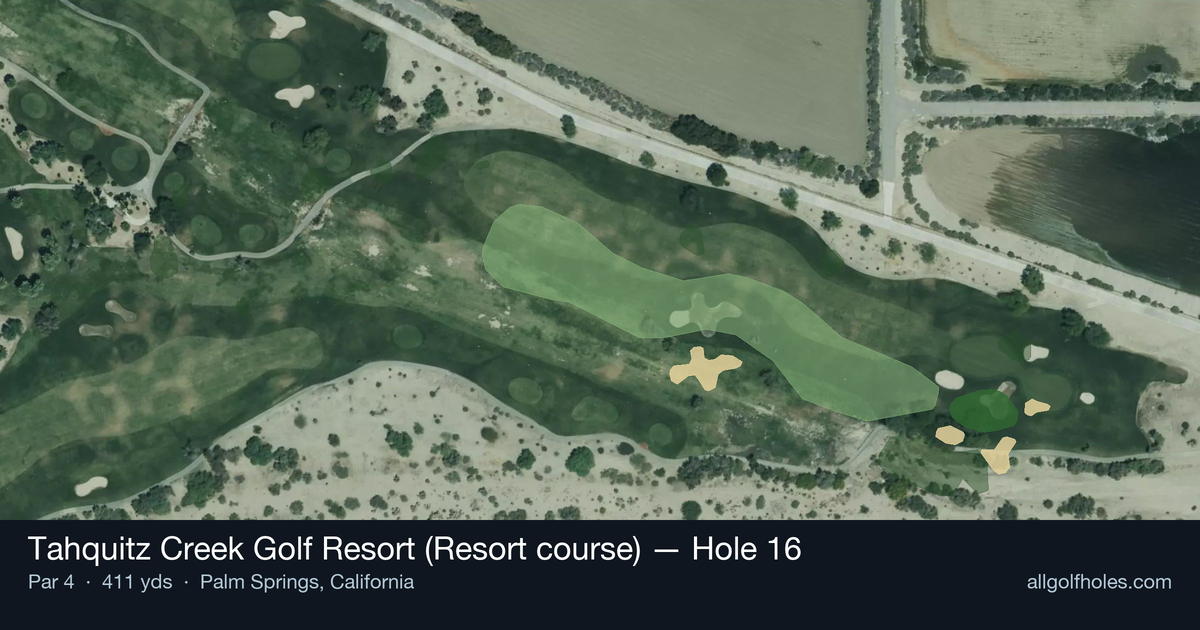 Hole 16 aerial at Tahquitz Creek Golf Resort (Resort course)