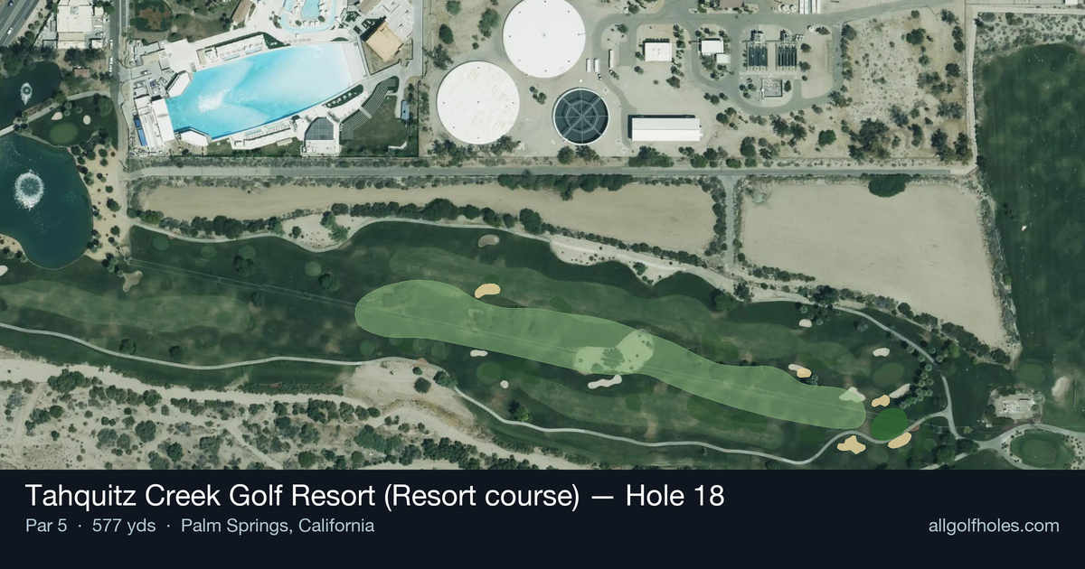 Hole 18 aerial at Tahquitz Creek Golf Resort (Resort course)