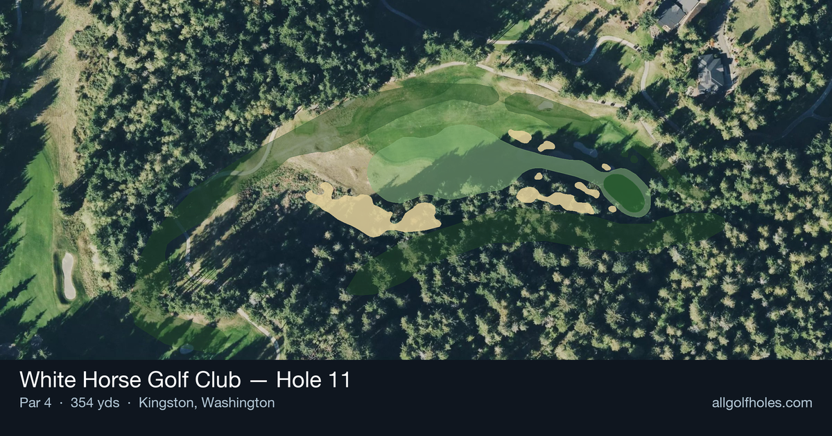 Hole 11 aerial at White Horse Golf Club