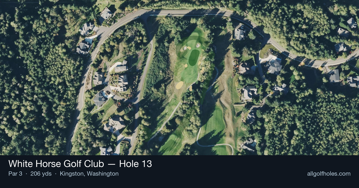 Hole 13 aerial at White Horse Golf Club