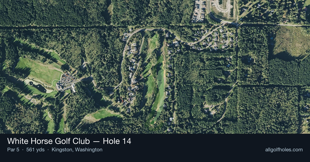 Hole 14 aerial at White Horse Golf Club