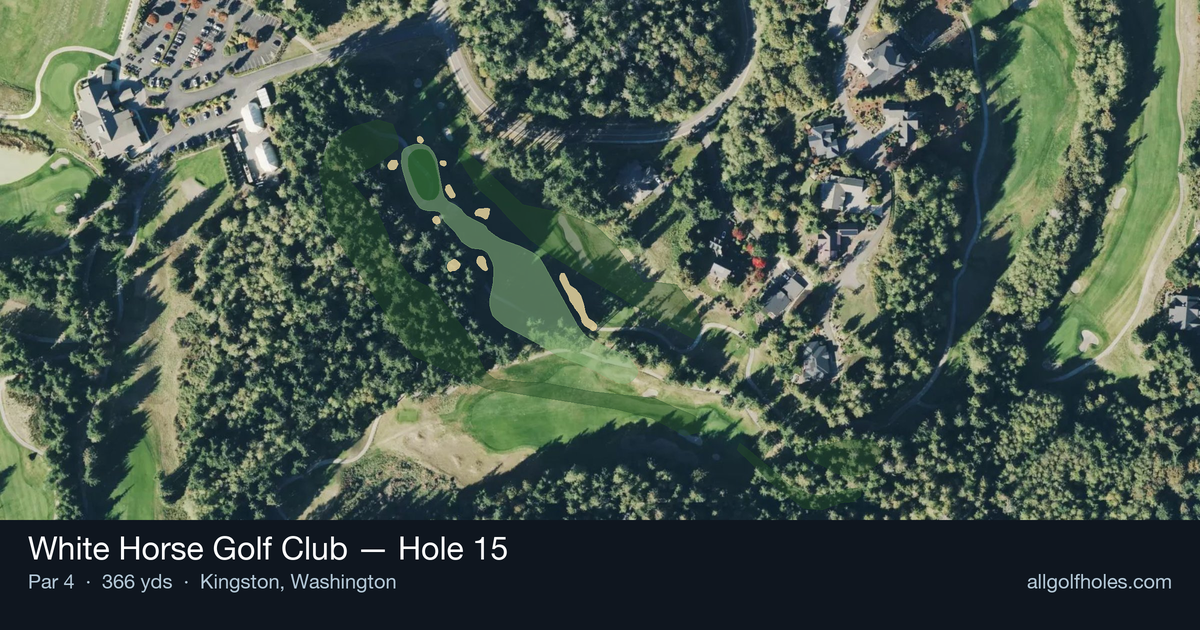 Hole 15 aerial at White Horse Golf Club