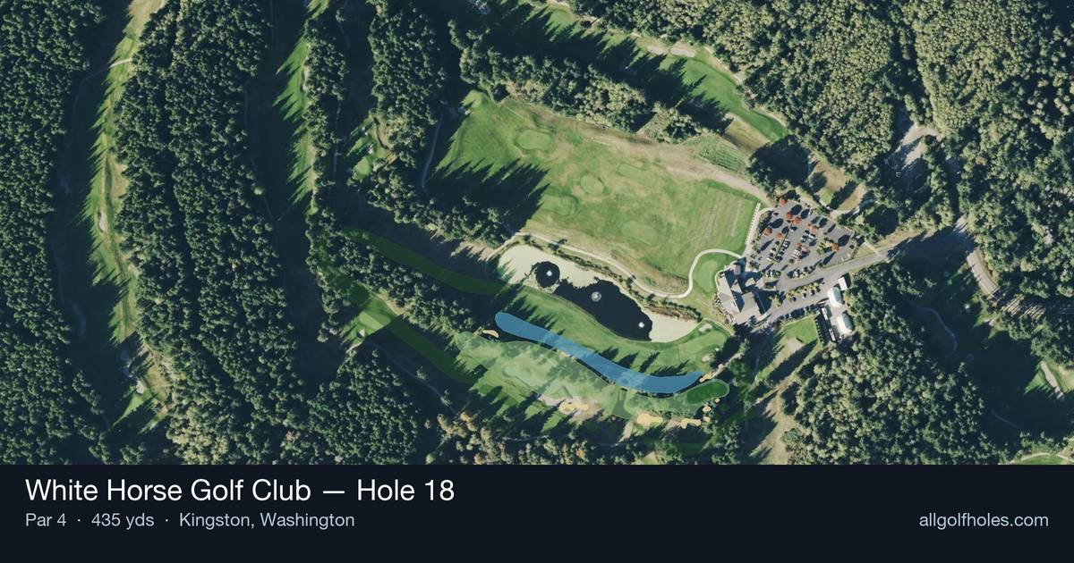 Hole 18 aerial at White Horse Golf Club