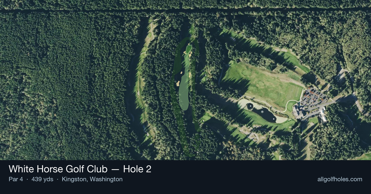 Hole 2 aerial at White Horse Golf Club