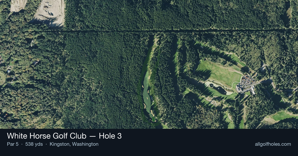 Hole 3 aerial at White Horse Golf Club