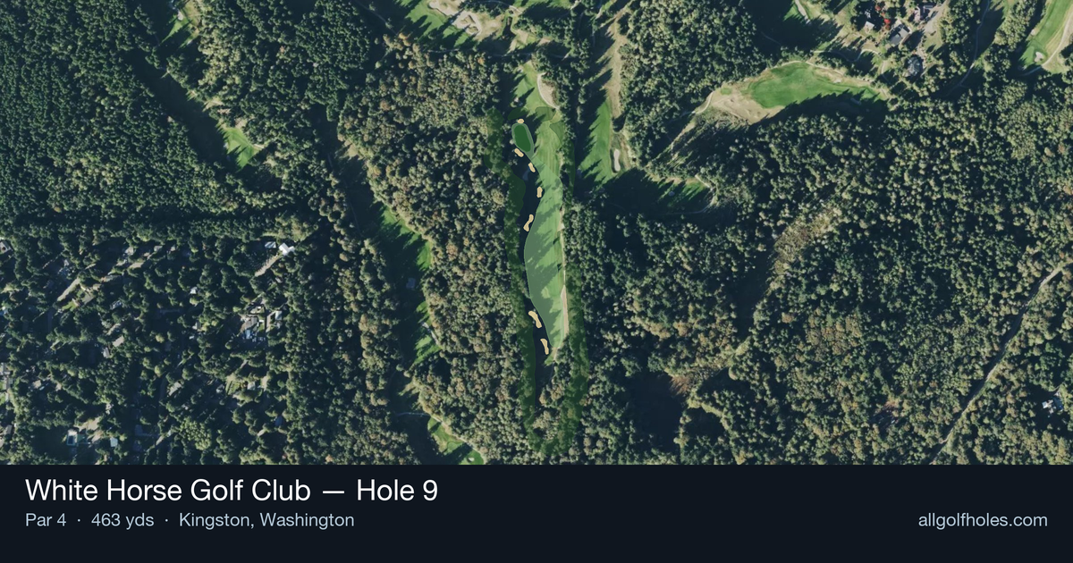 Hole 9 aerial at White Horse Golf Club