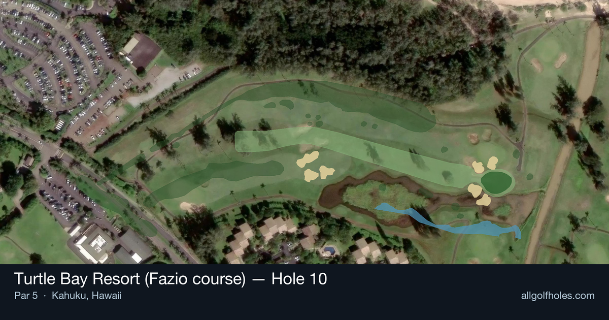 Hole 10 aerial at Turtle Bay Resort (Fazio course)