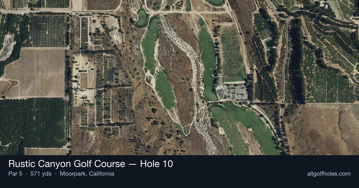 Hole 10 aerial at Rustic Canyon Golf Course
