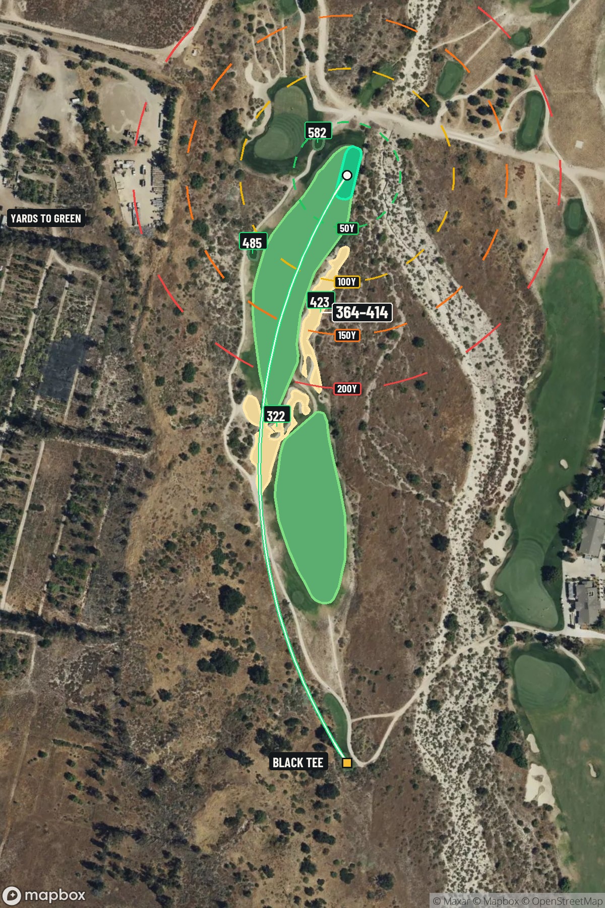 Hole 10 aerial at Rustic Canyon Golf Course