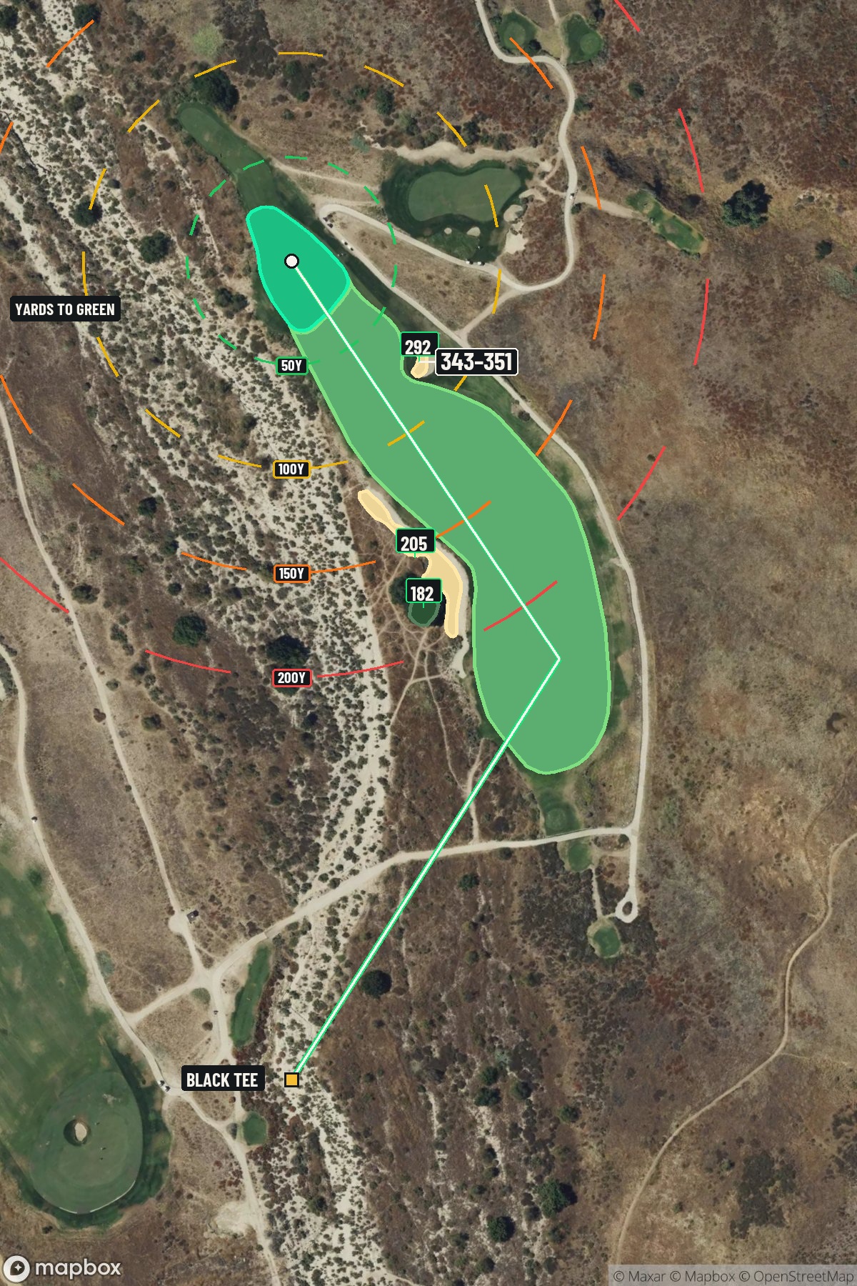 Hole 14 aerial at Rustic Canyon Golf Course