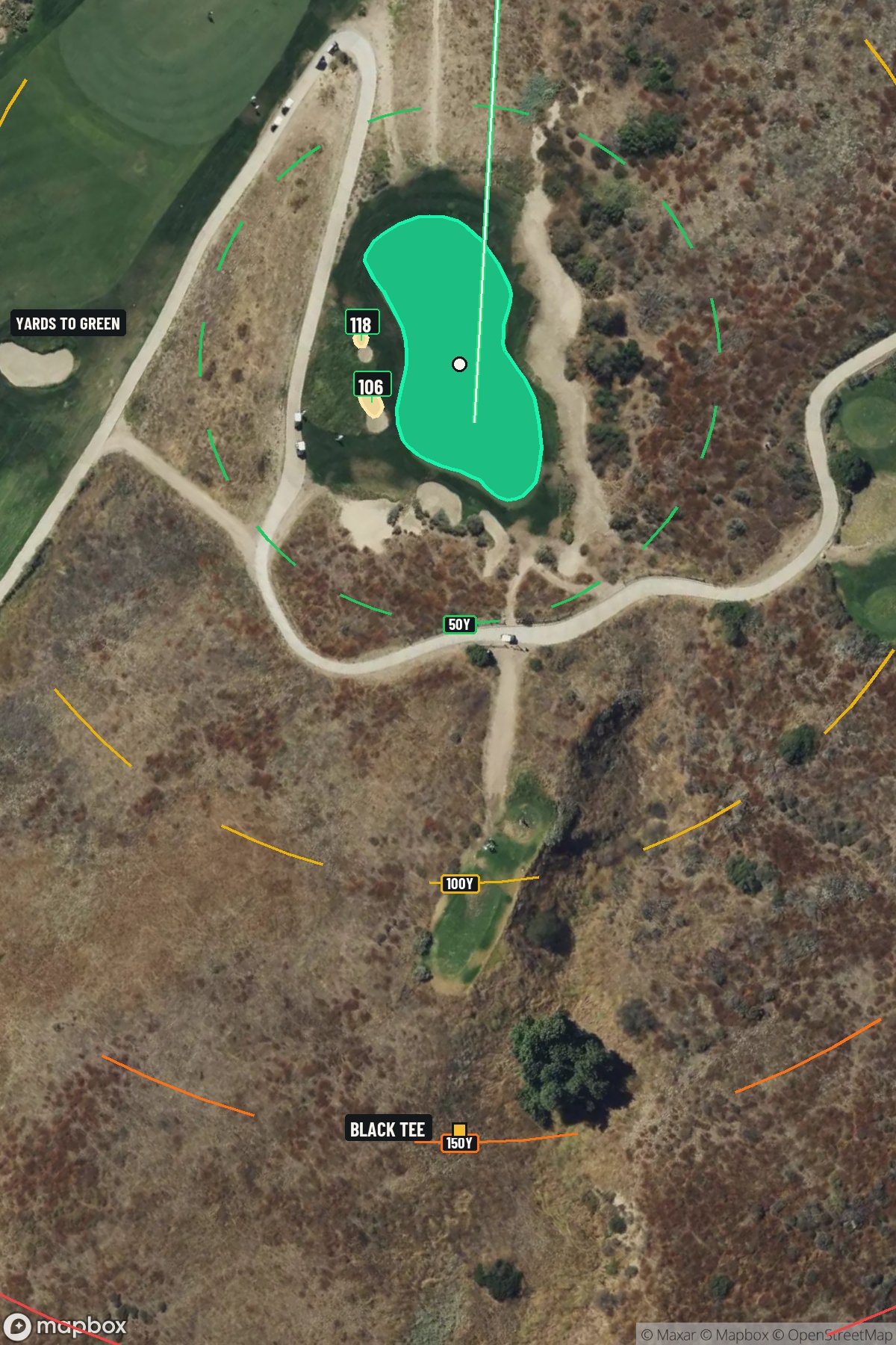 Hole 15 aerial at Rustic Canyon Golf Course