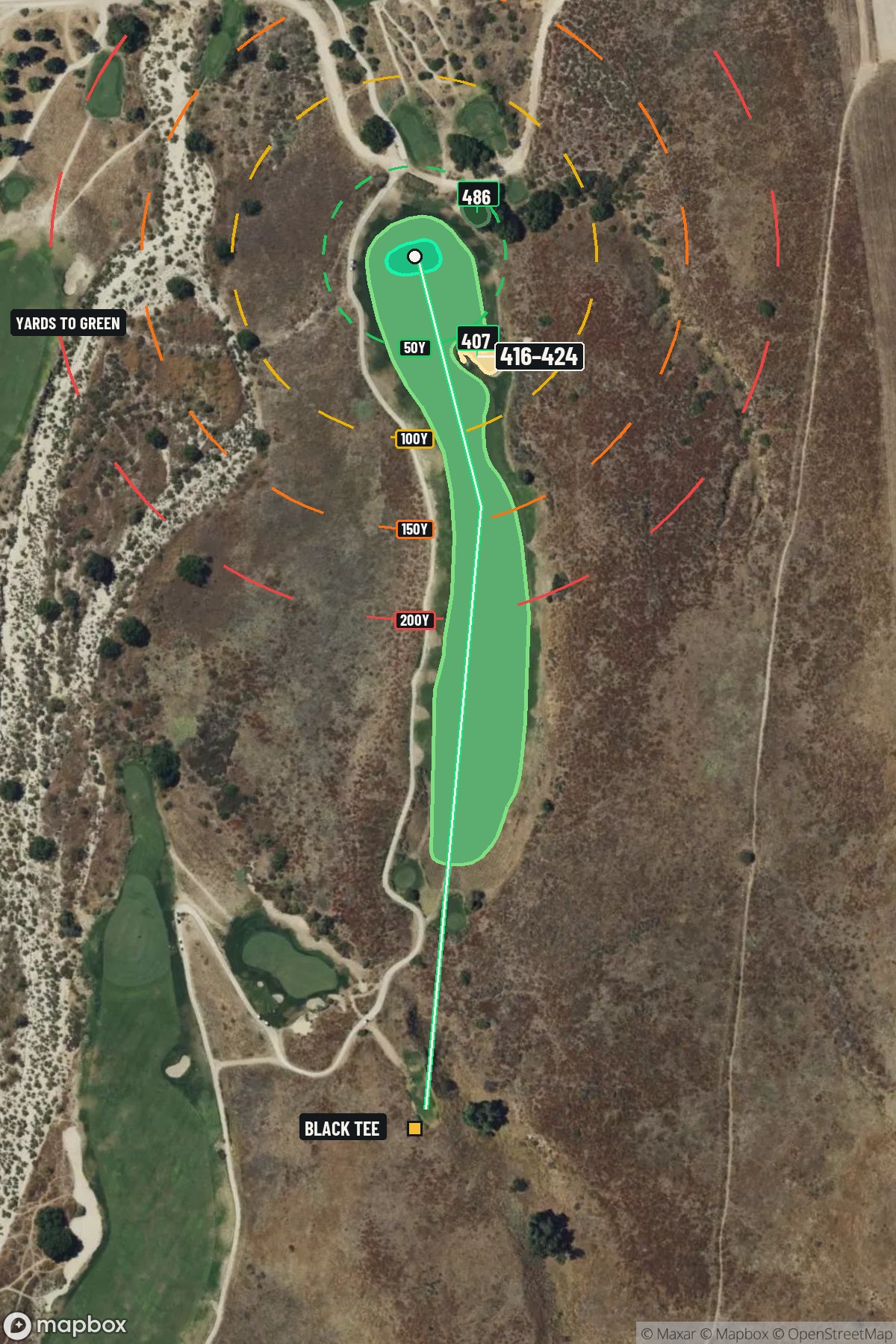 Hole 16 aerial at Rustic Canyon Golf Course