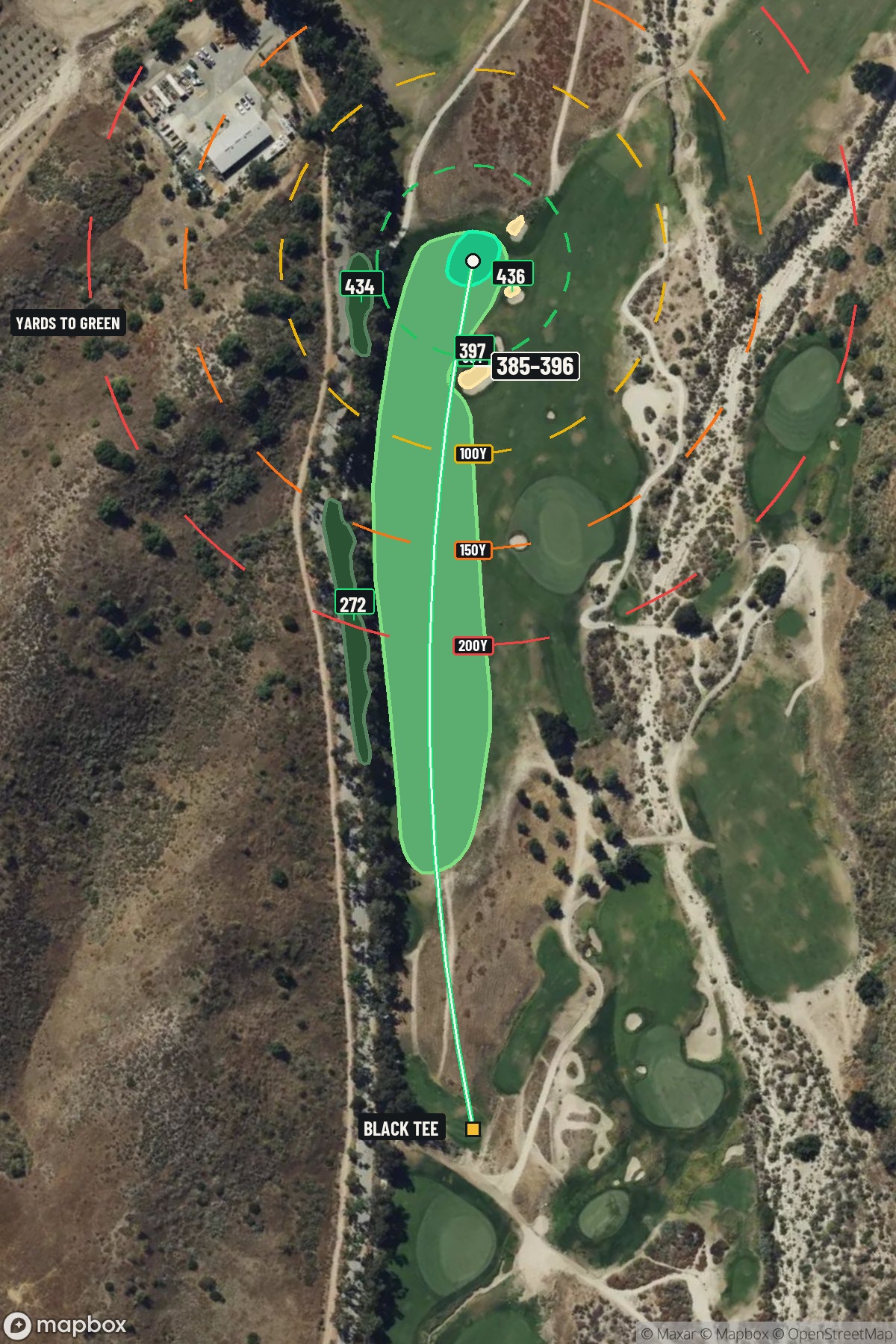 Hole 2 aerial at Rustic Canyon Golf Course