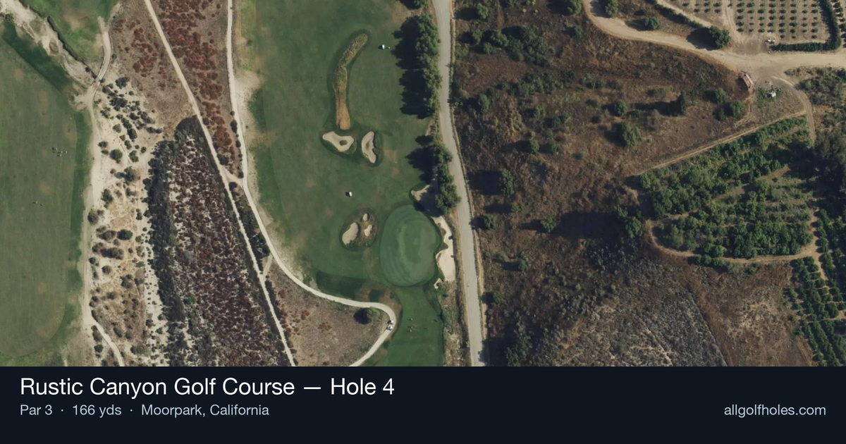 Hole 4 aerial at Rustic Canyon Golf Course