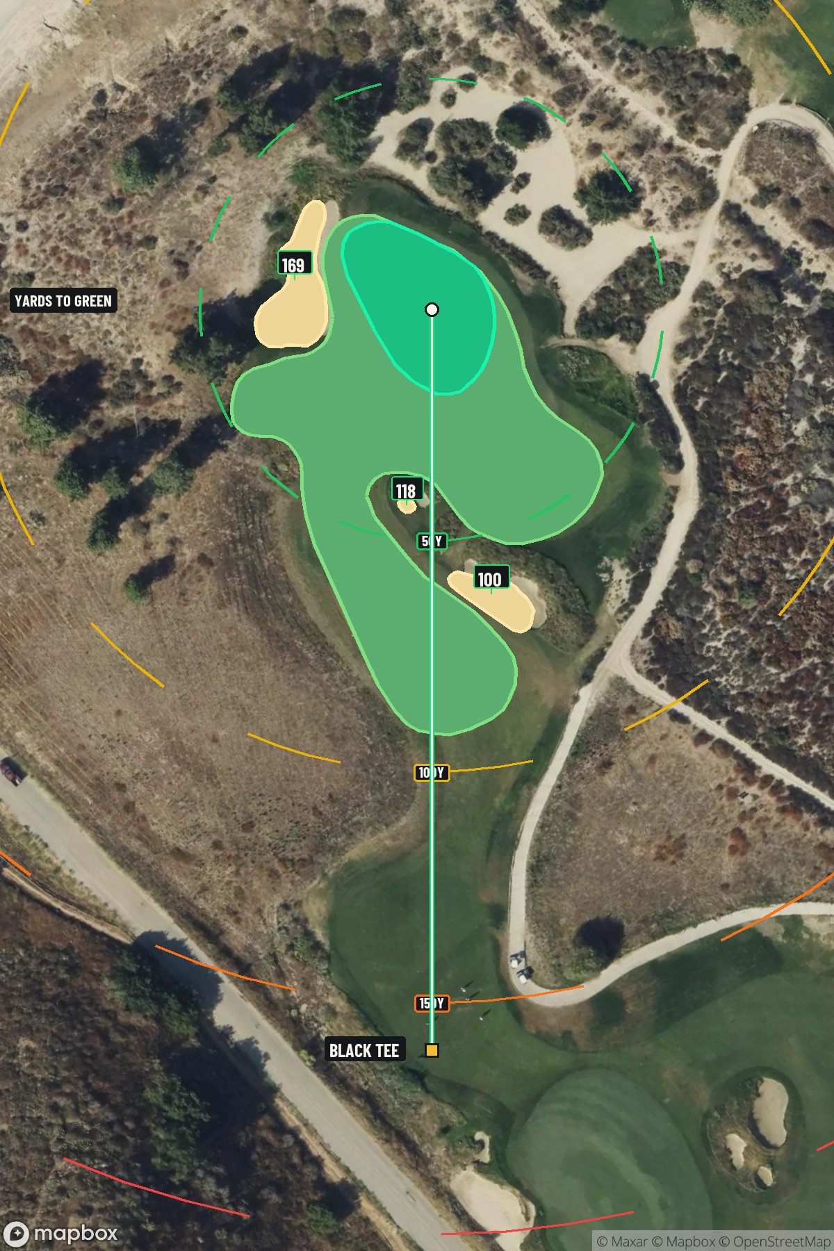Hole 4 aerial at Rustic Canyon Golf Course
