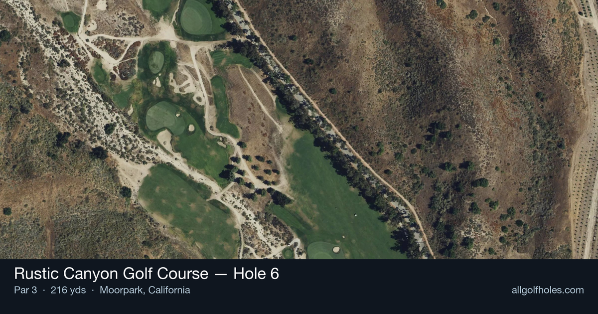 Hole 6 aerial at Rustic Canyon Golf Course