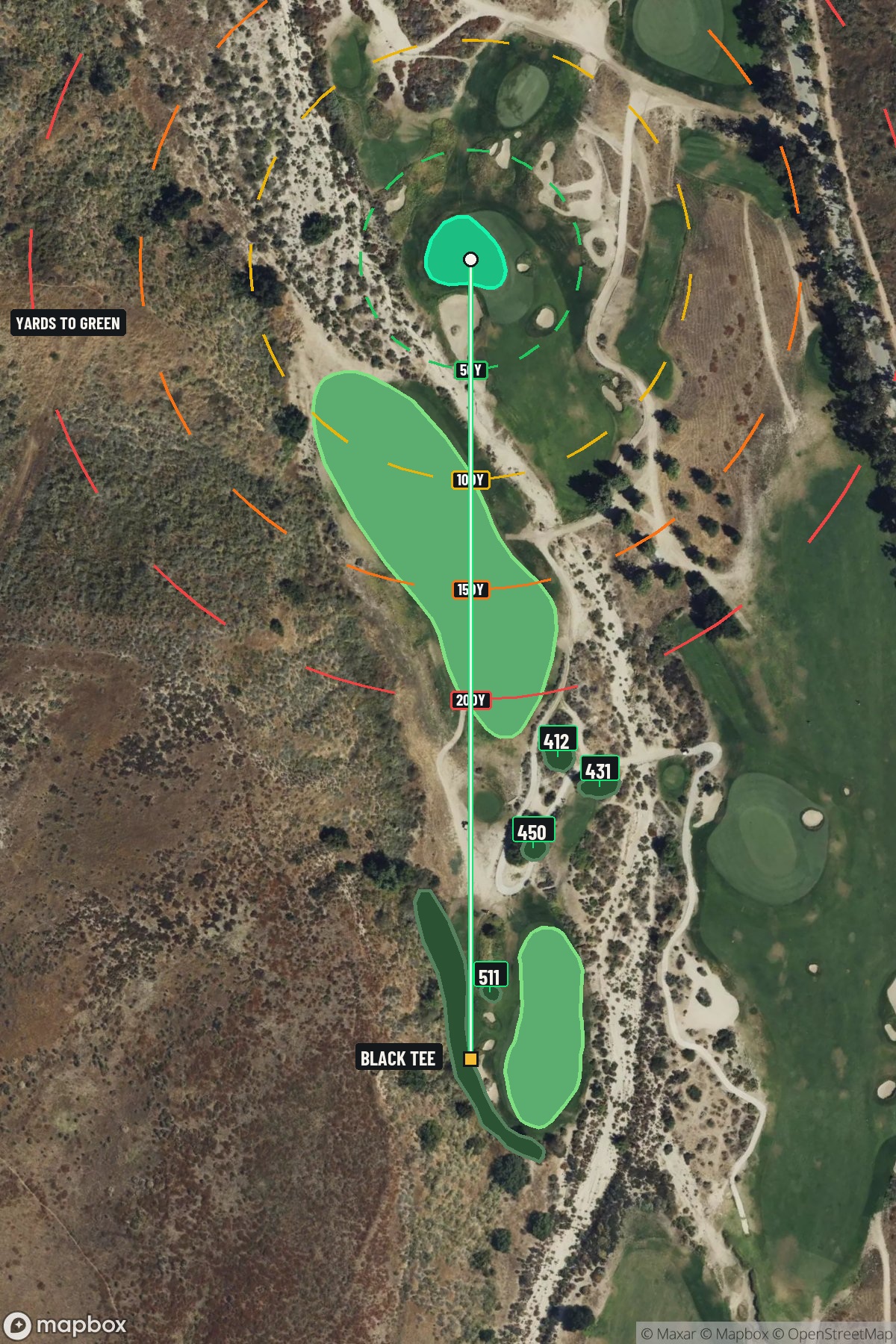 Hole 7 aerial at Rustic Canyon Golf Course