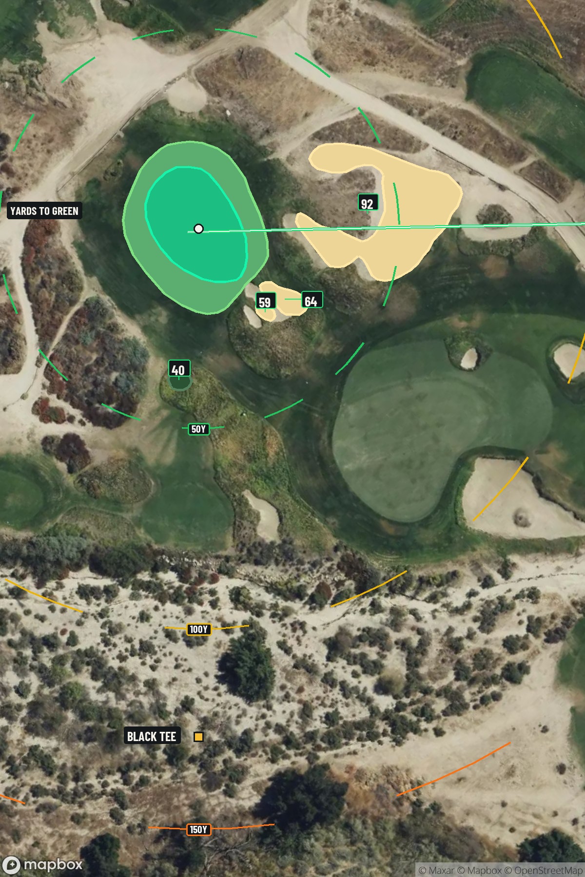 Hole 8 aerial at Rustic Canyon Golf Course