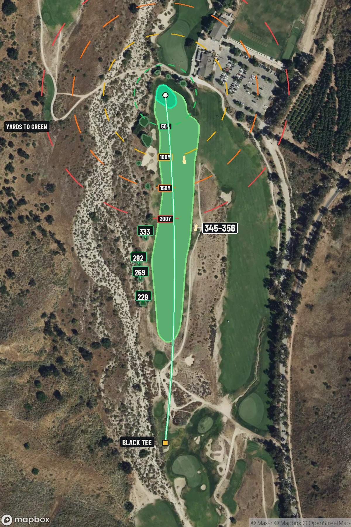 Hole 9 aerial at Rustic Canyon Golf Course