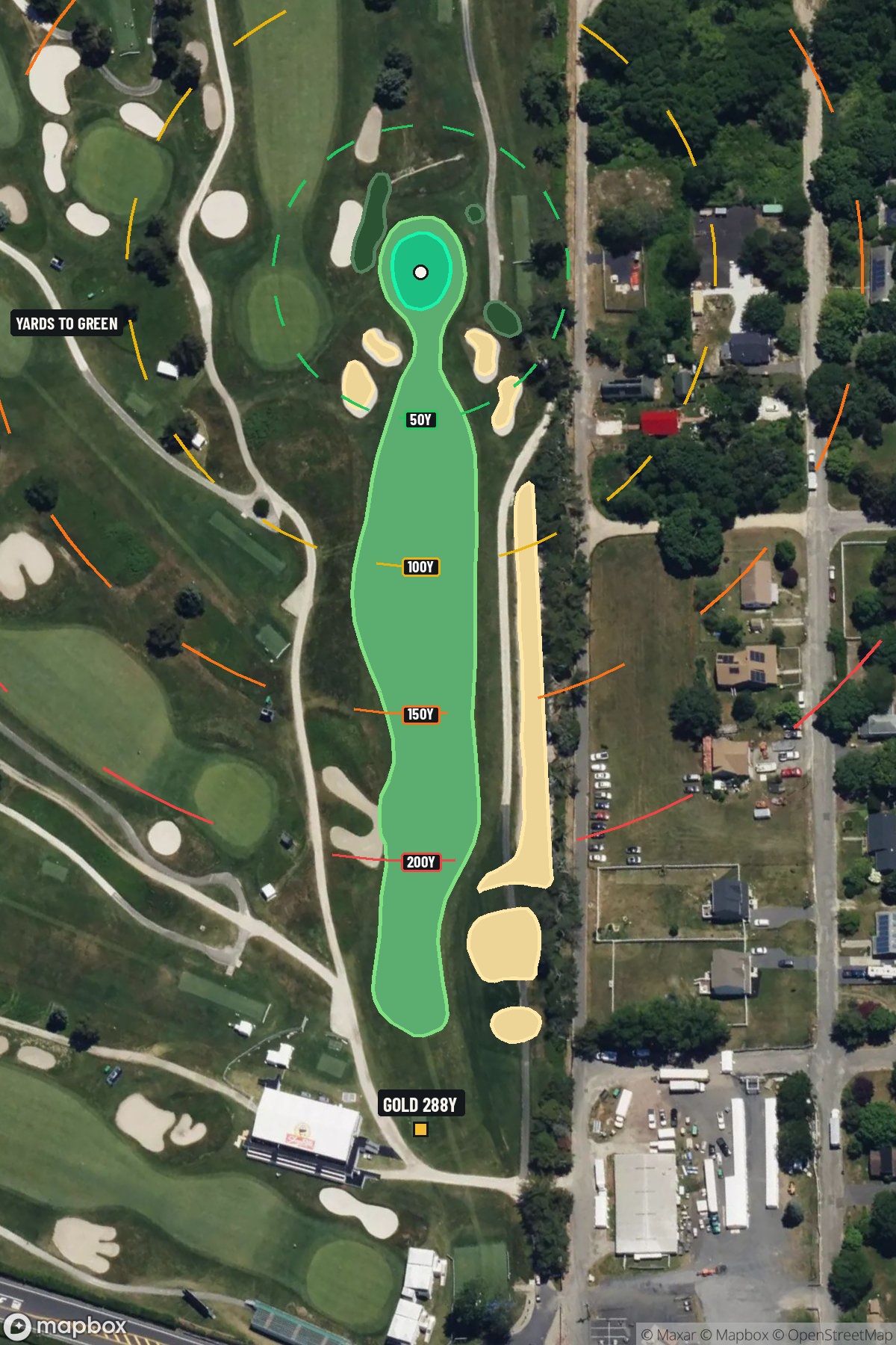 Hole 1 aerial at Seaview Golf Resort (The Bay Course)