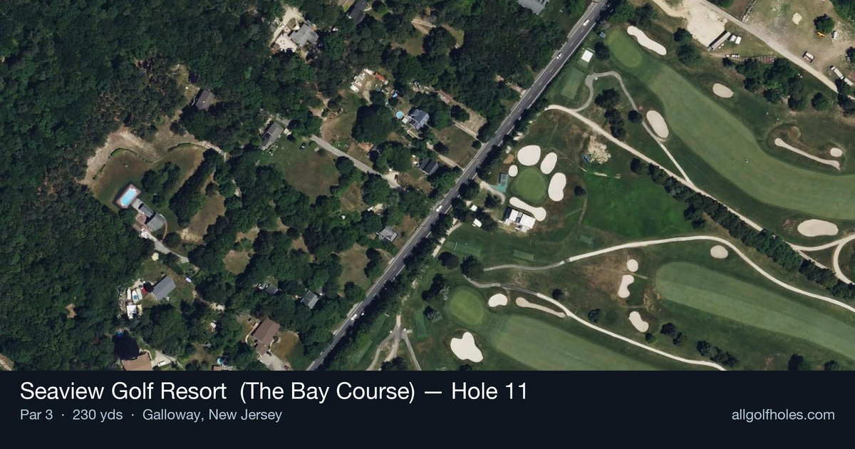 Hole 11 aerial at Seaview Golf Resort  (The Bay Course)