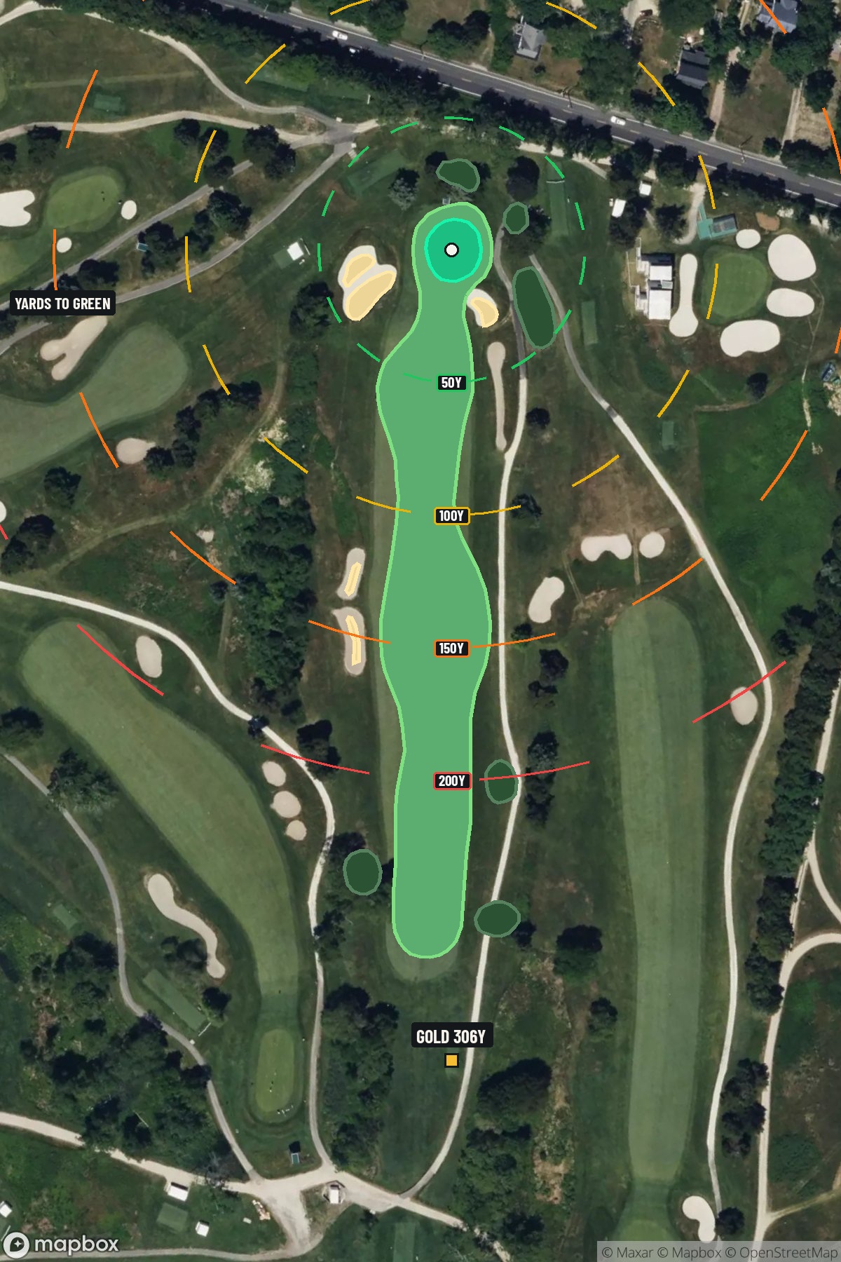 Hole 13 aerial at Seaview Golf Resort (The Bay Course)