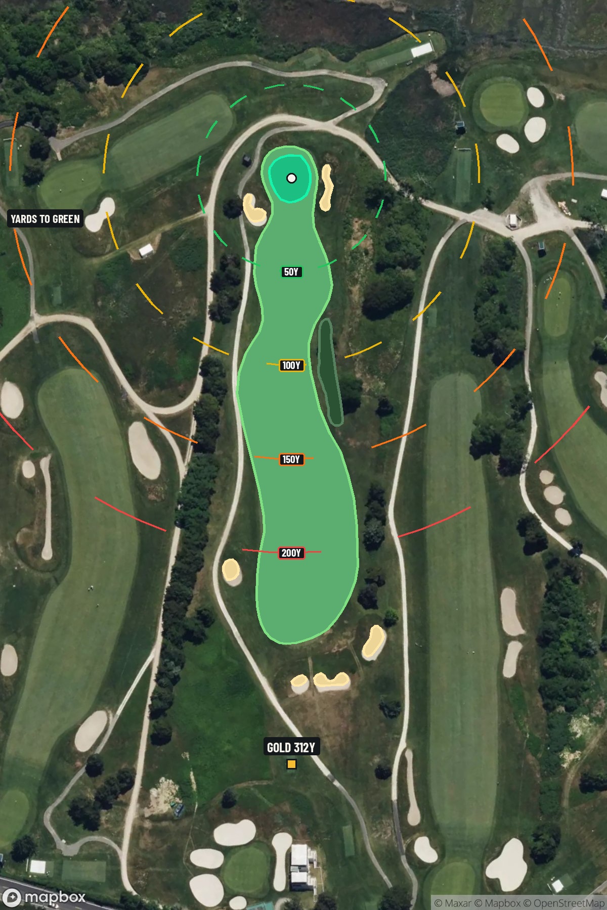 Hole 14 aerial at Seaview Golf Resort (The Bay Course)