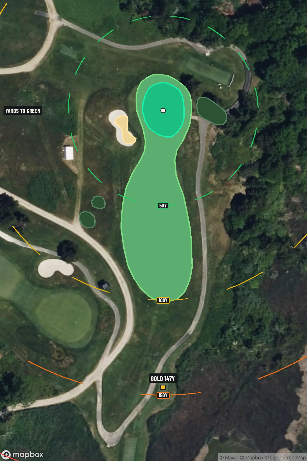 Hole 15 aerial at Seaview Golf Resort (The Bay Course)