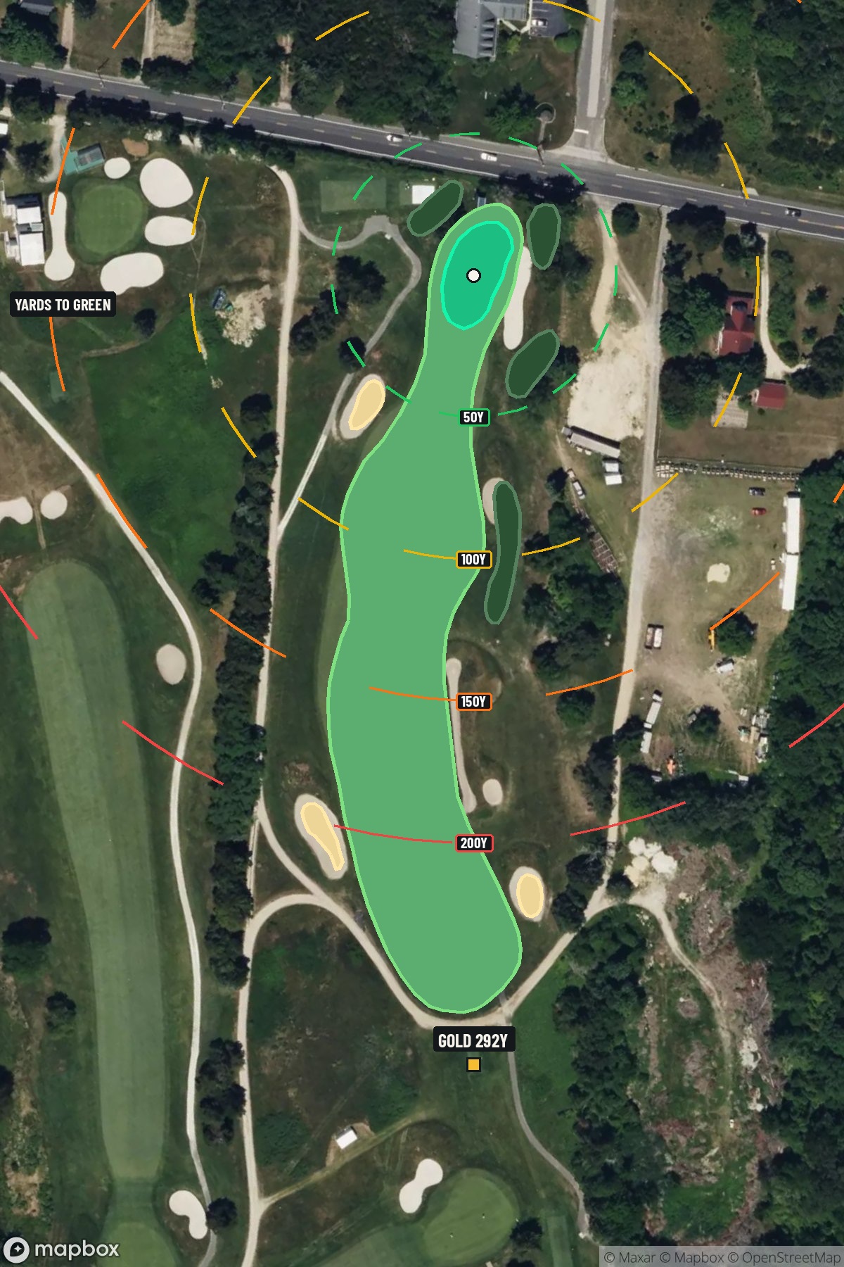 Hole 16 aerial at Seaview Golf Resort (The Bay Course)