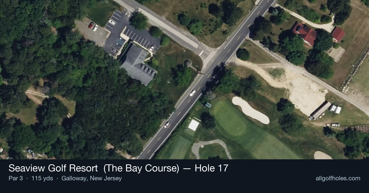 Hole 17 aerial at Seaview Golf Resort  (The Bay Course)