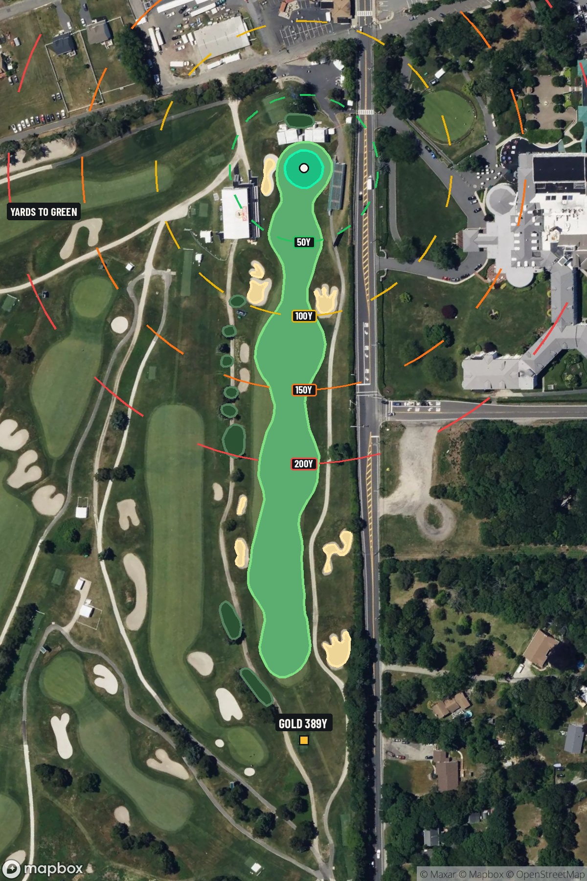 Hole 18 aerial at Seaview Golf Resort (The Bay Course)