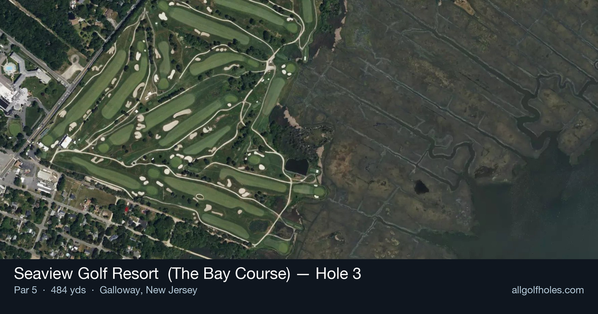 Hole 3 aerial at Seaview Golf Resort  (The Bay Course)