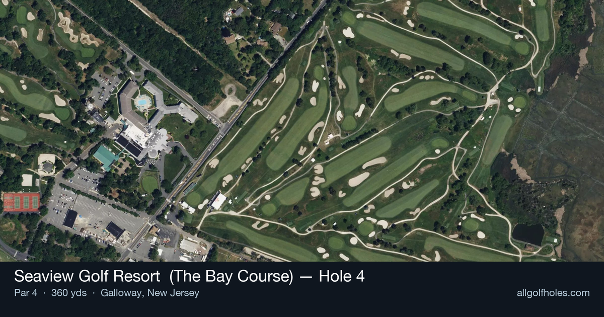 Hole 4 aerial at Seaview Golf Resort  (The Bay Course)