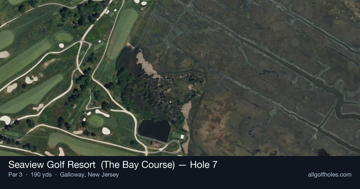Hole 7 aerial at Seaview Golf Resort  (The Bay Course)