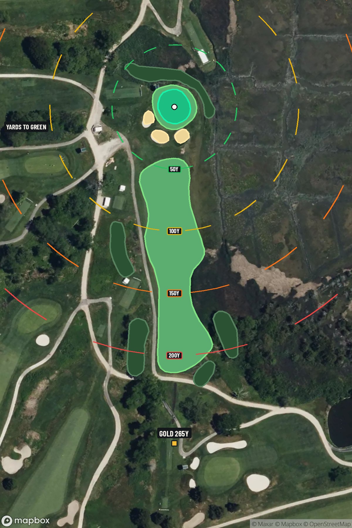 Hole 8 aerial at Seaview Golf Resort (The Bay Course)
